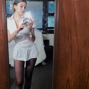 White mini dress